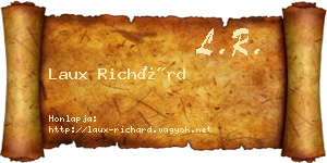 Laux Richárd névjegykártya