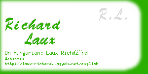 richard laux business card